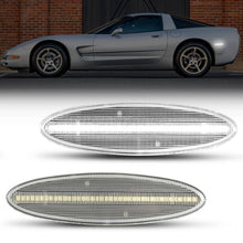 1997-2004 Corvette C5 Rear Bumper Clear Lens White LED Side Markers