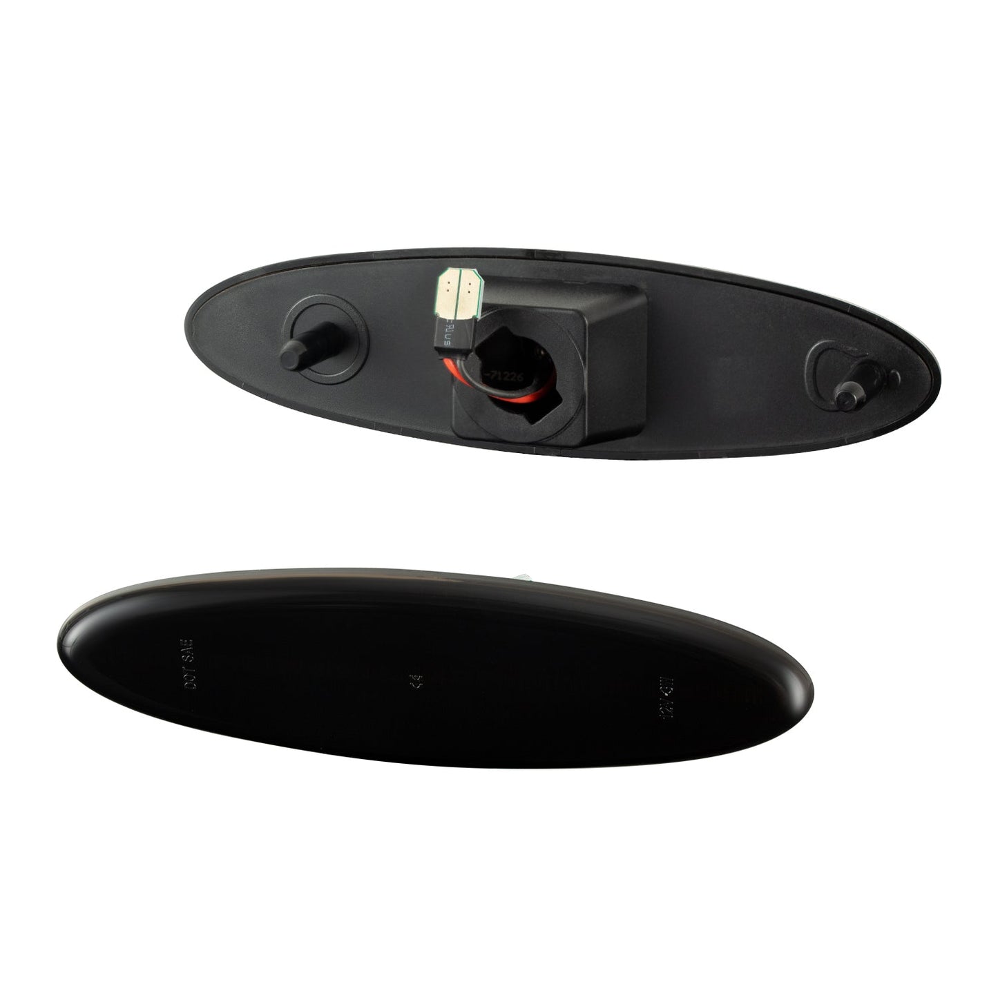 1997-2004 Corvette C5 Rear Bumper Smoke Lens White Dynamic Animation LED Side Markers