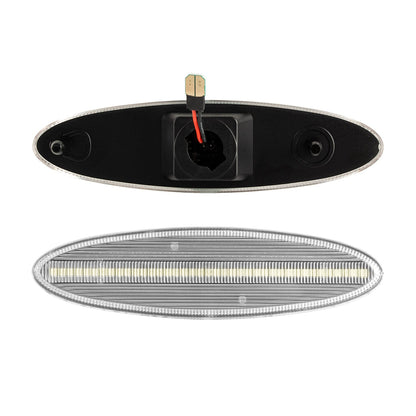 1997-2004 Corvette C5 Rear Bumper Clear Lens White Dynamic Animation LED Side Markers