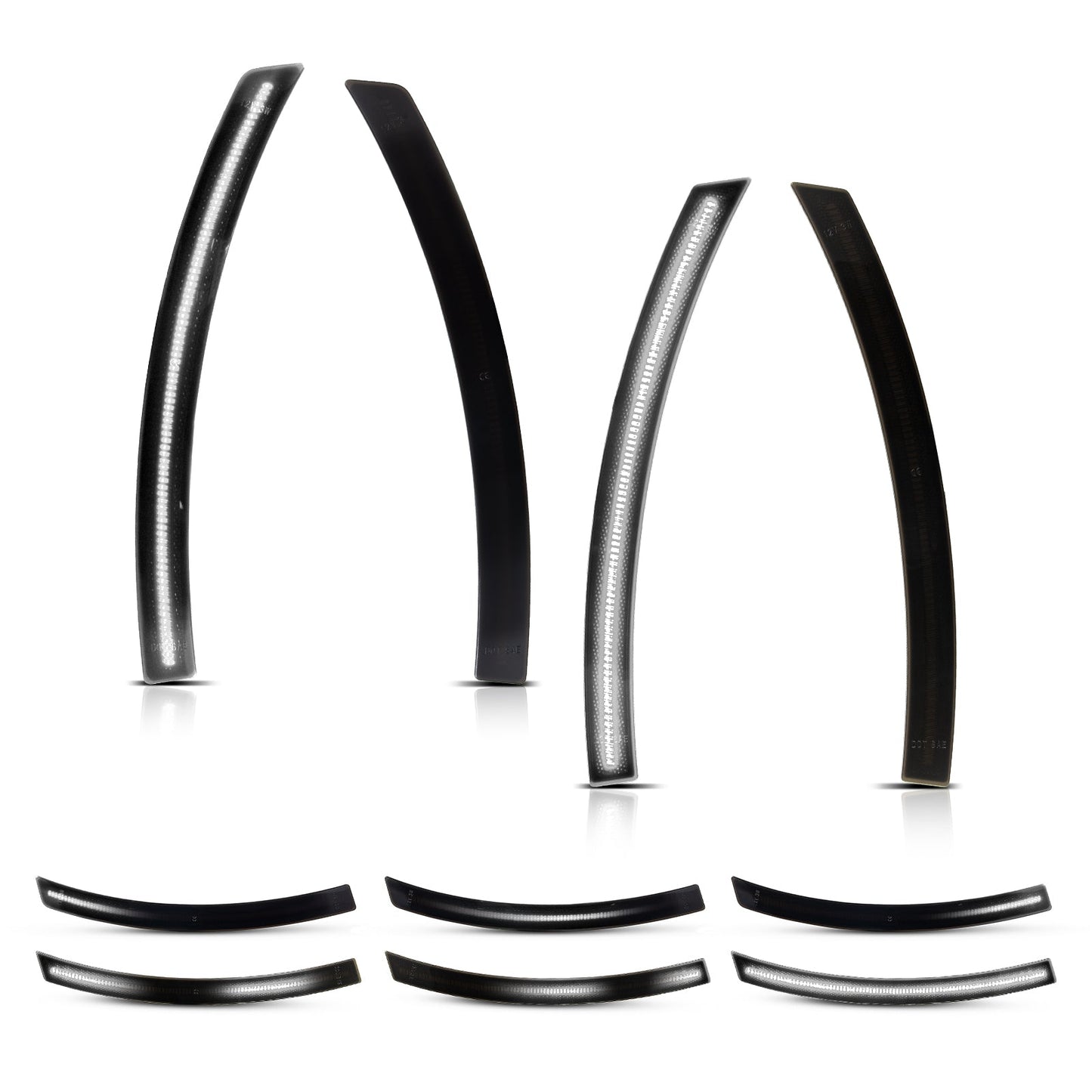 2014-2019 Corvette C7 Smoke Lens White Dynamic Animation LED Side Markers Set