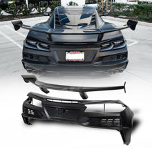 2020-2025 Corvette C8 Type-ZR1 Carbon Fiber 1pc Spoiler w/ Z06 Rear Bumper Kit For Stingray