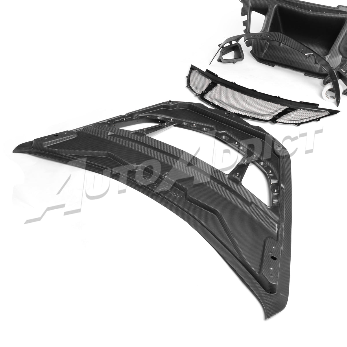 2020-2026 C8 Z06/ Grand Sport/E-Ray/ Stingray Type-ZR1X ZTK Hood Functional Dry Carbon Fiber Double Sided 6PCS Kit