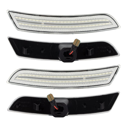 2016-2025 Camaro Clear Lens White Dynamic Animation LED Side Markers Set