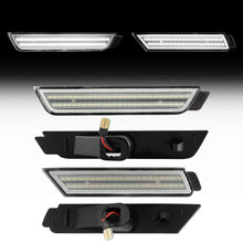 2010-2015 Camaro Clear Lens White Dynamic Animation LED Side Markers Set