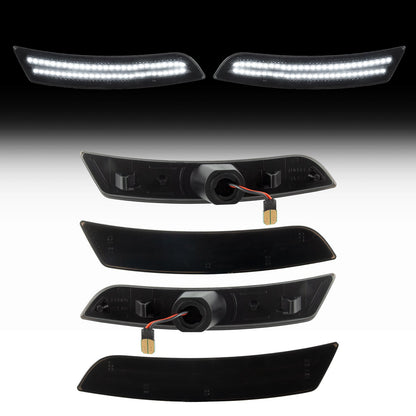2016-2025 Camaro Smoke Lens White Dynamic Animation LED Side Markers Set
