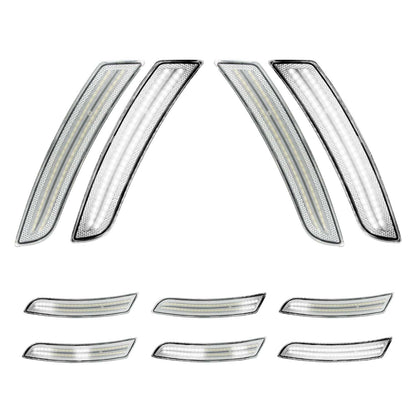 2016-2025 Camaro Clear Lens White Dynamic Animation LED Side Markers Set