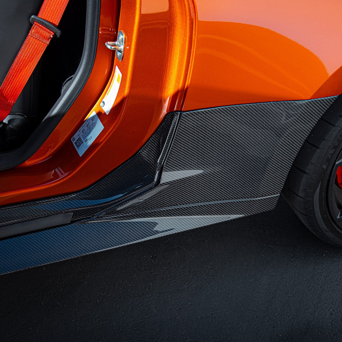 2016-2025 Chevy Camaro SS/RS ZL1 Style Side Skirt Rocker 1pc Gloss Carbon Fiber (PAIR)