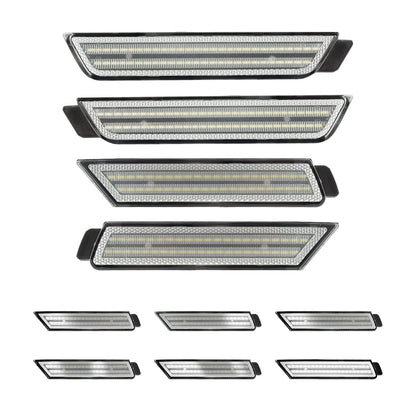 2010-2015 Camaro Clear Lens White Dynamic Animation LED Side Markers Set