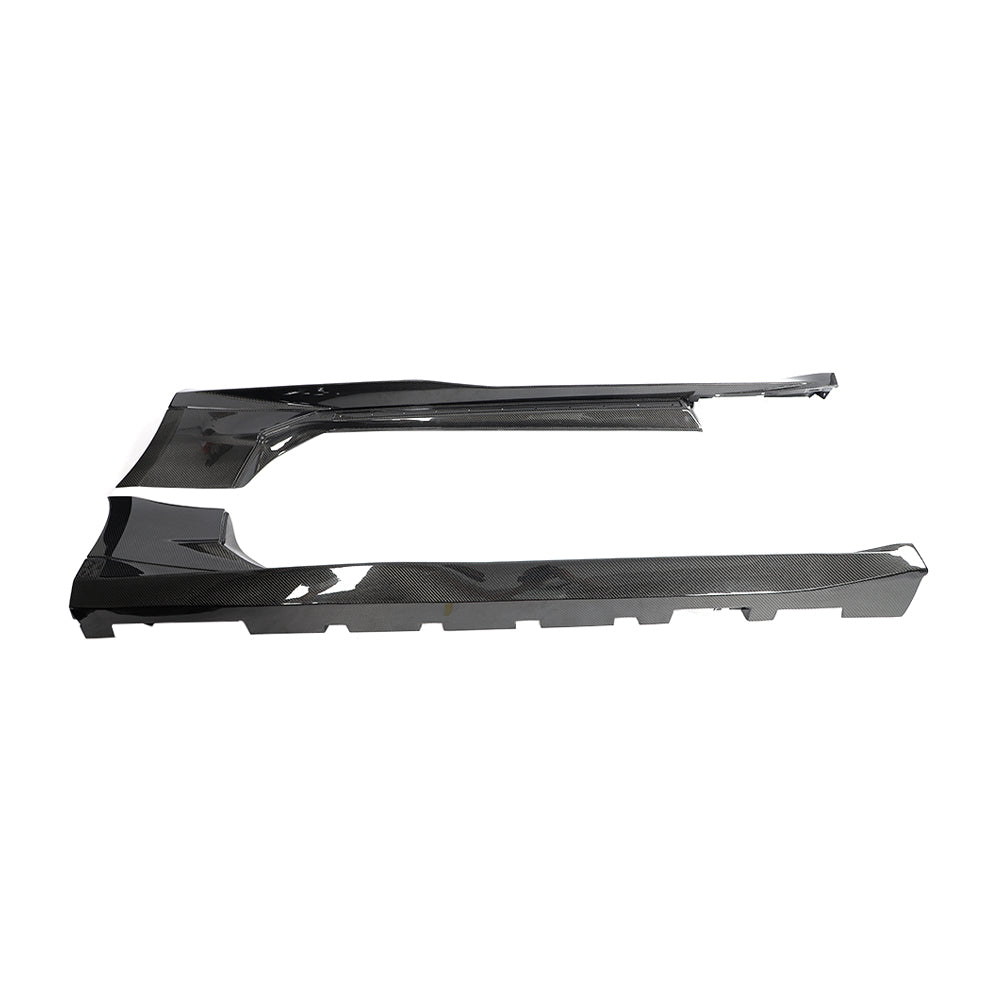 2016-2025 Chevy Camaro SS/RS ZL1 Style Side Skirt Rocker 1pc Gloss Carbon Fiber (PAIR)
