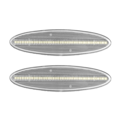 1997-2004 Corvette C5 Rear Bumper Clear Lens White Dynamic Animation LED Side Markers