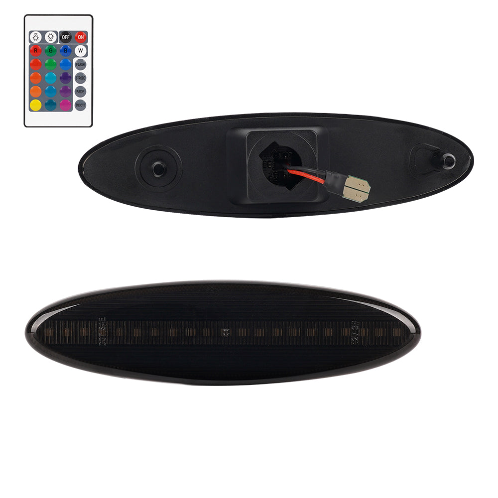 1997-2004 Corvette C5 Rear Bumper Smoke Lens Remote RGB LED Side Markers