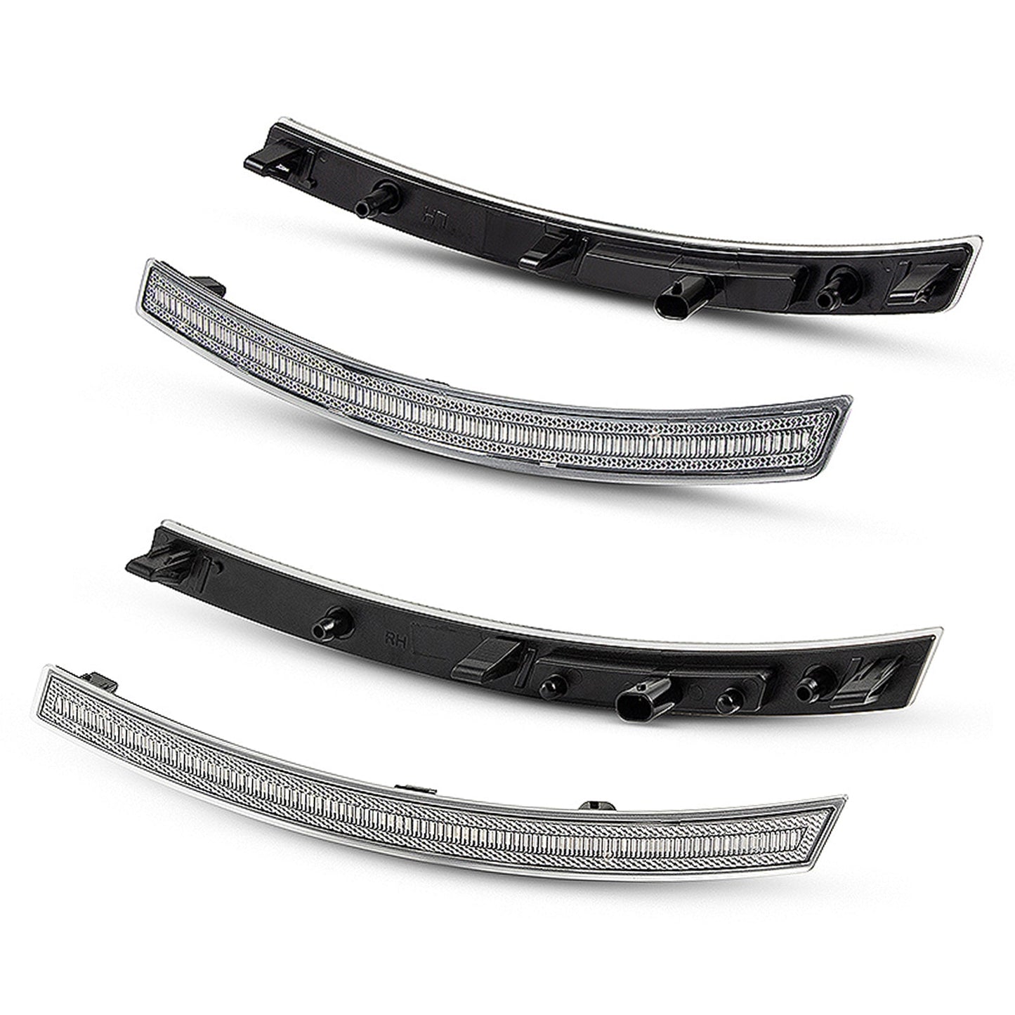 2014-2019 Corvette C7 Clear Lens White Dynamic Animation LED Side Markers Set