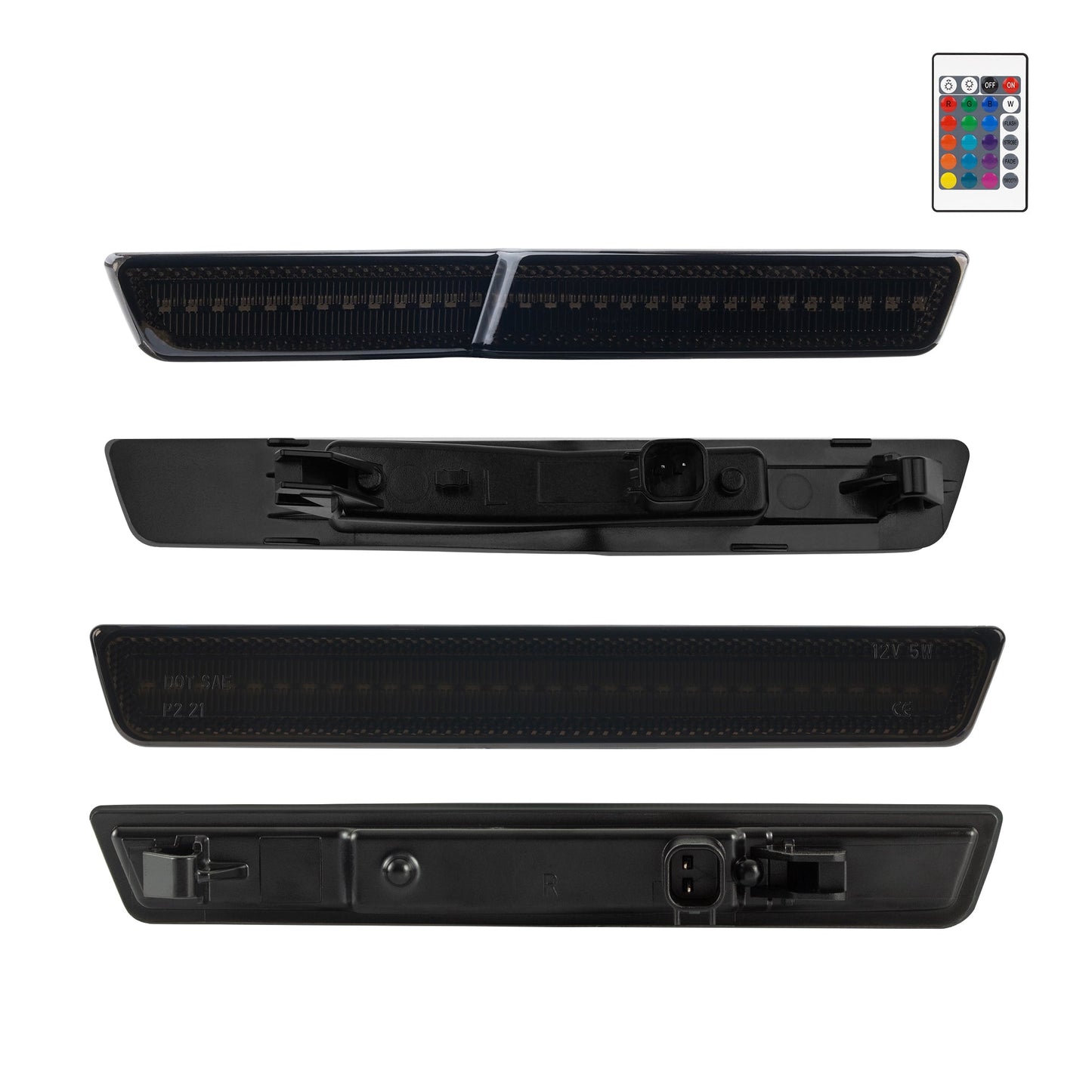 2018-2024 Dodge Challenger Widebody Remote Control RGB Smoke Lens LED Side Markers