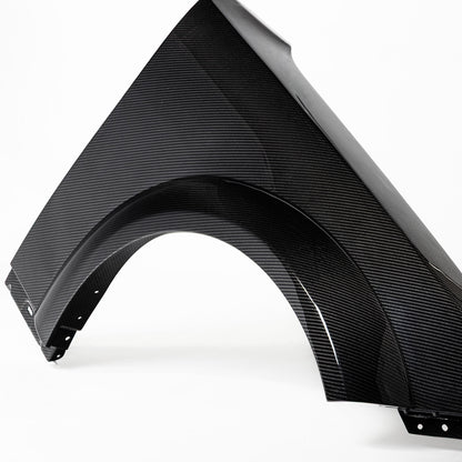 2015-2025 Dodge Charger Dry Gloss Carbon Fiber Type-Hellcat Front Fenders Widebody w/Flares 1pc
