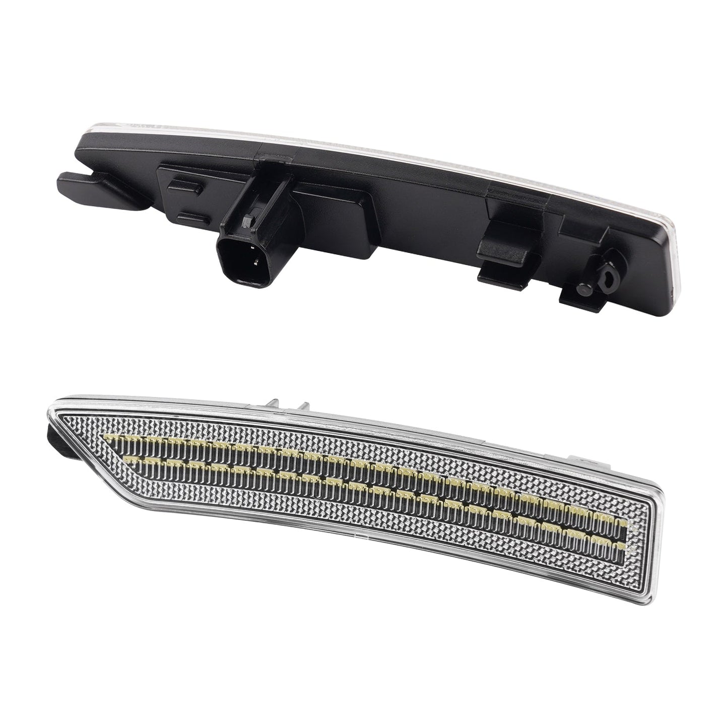 2024-2026 Ford Mustang S650 Clear Lens White Dynamic Animation LED Side Markers