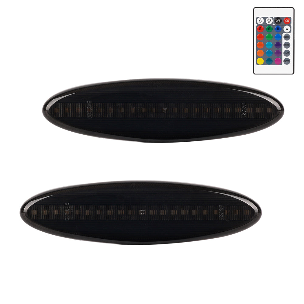 1997-2004 Corvette C5 Rear Bumper Smoke Lens Remote RGB LED Side Markers