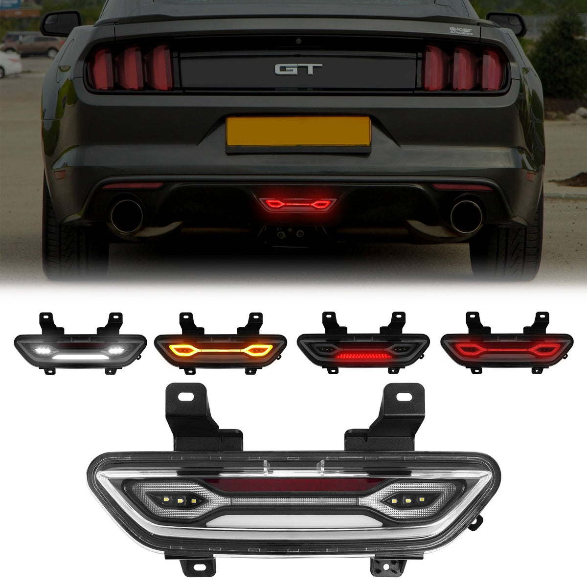 2015-2017 Mustang S550 Rear Diffuser Reverse Light LED Clear Lens