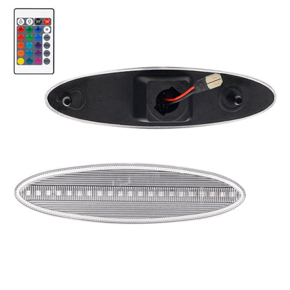 1997-2004 Corvette C5 Rear Bumper Clear Lens Remote RGB LED Side Markers