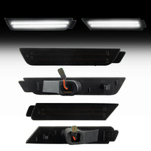 2010-2015 Camaro Smoke Lens White Dynamic Animation LED Side Markers Set