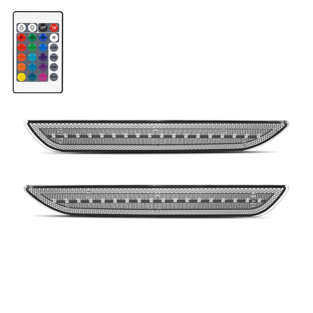2015-2023 Mustang S550 RGB Clear LED Side Marker