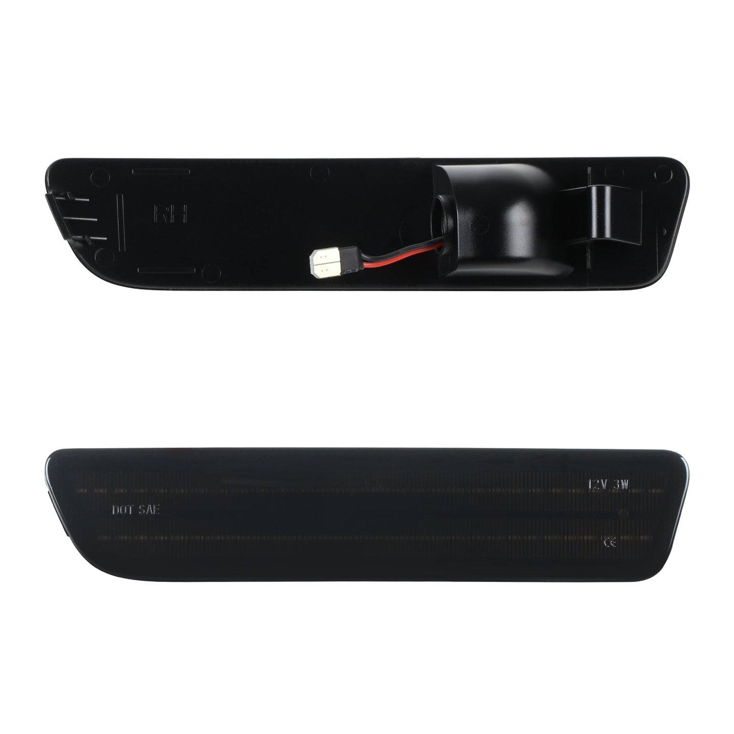 2005-2009 Ford Mustang Smoke Lens White Dynamic Animation LED Side Markers