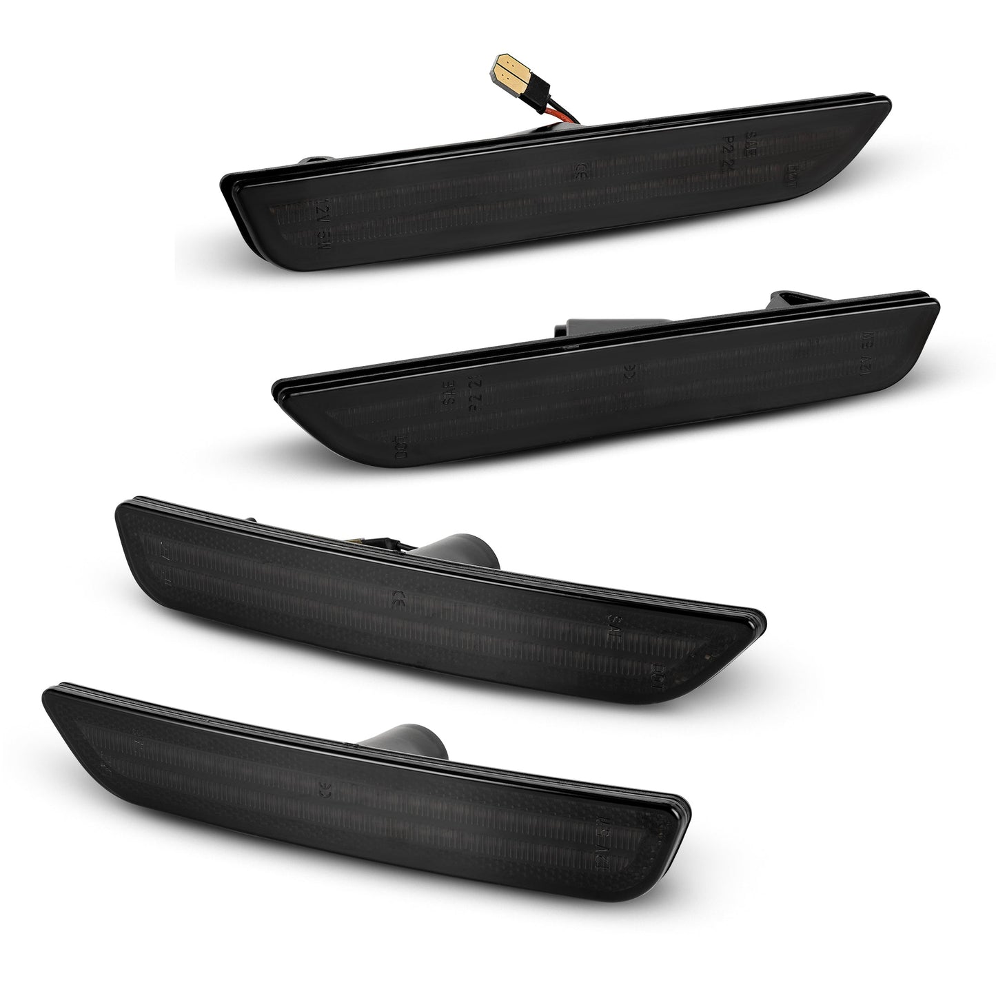 2010-2014 Ford Mustang Smoked White LED Side Markers