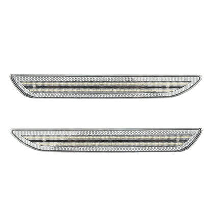 2015-2023 Mustang S550 Clear Lens White Dynamic Animation LED Side Markers