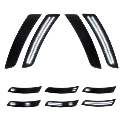 2016-2025 Camaro Smoke Lens White Dynamic Animation LED Side Markers Set