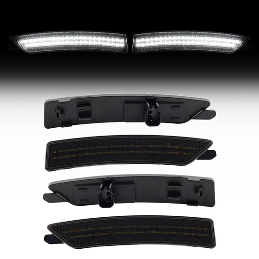 2024-2026 Ford Mustang S650 Smoke Lens White Dynamic Animation LED Side Markers