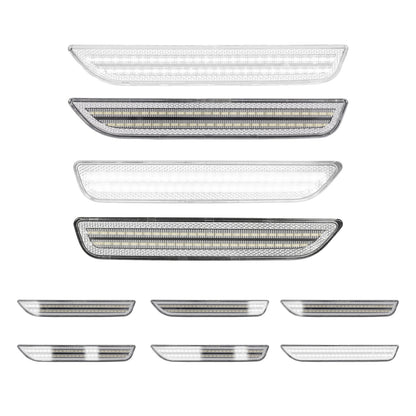 2010-2014 Ford Mustang Clear Lens White Dynamic Animation LED Side Markers
