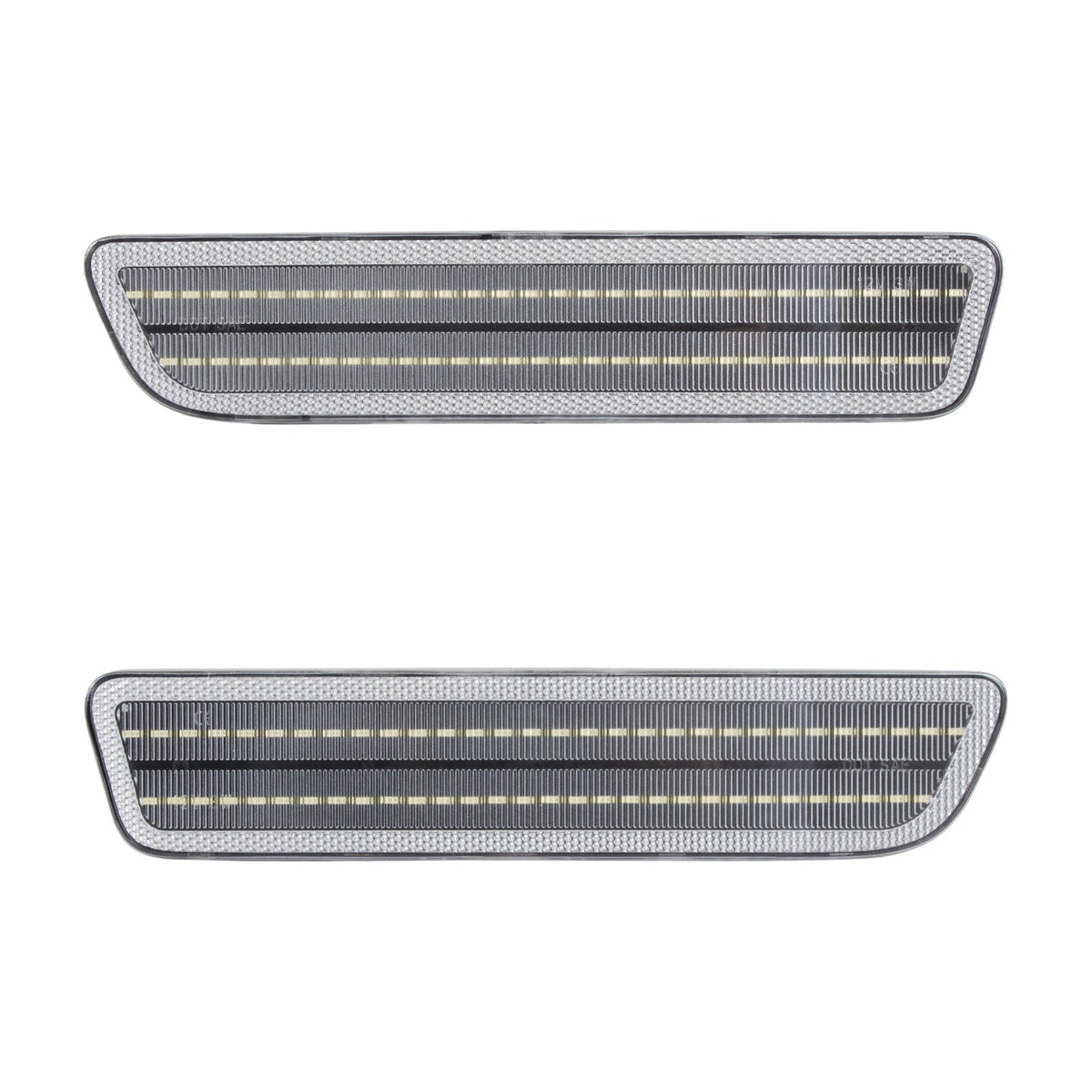 2005-2009 Ford Mustang Clear Lens White Dynamic Animation LED Side Markers