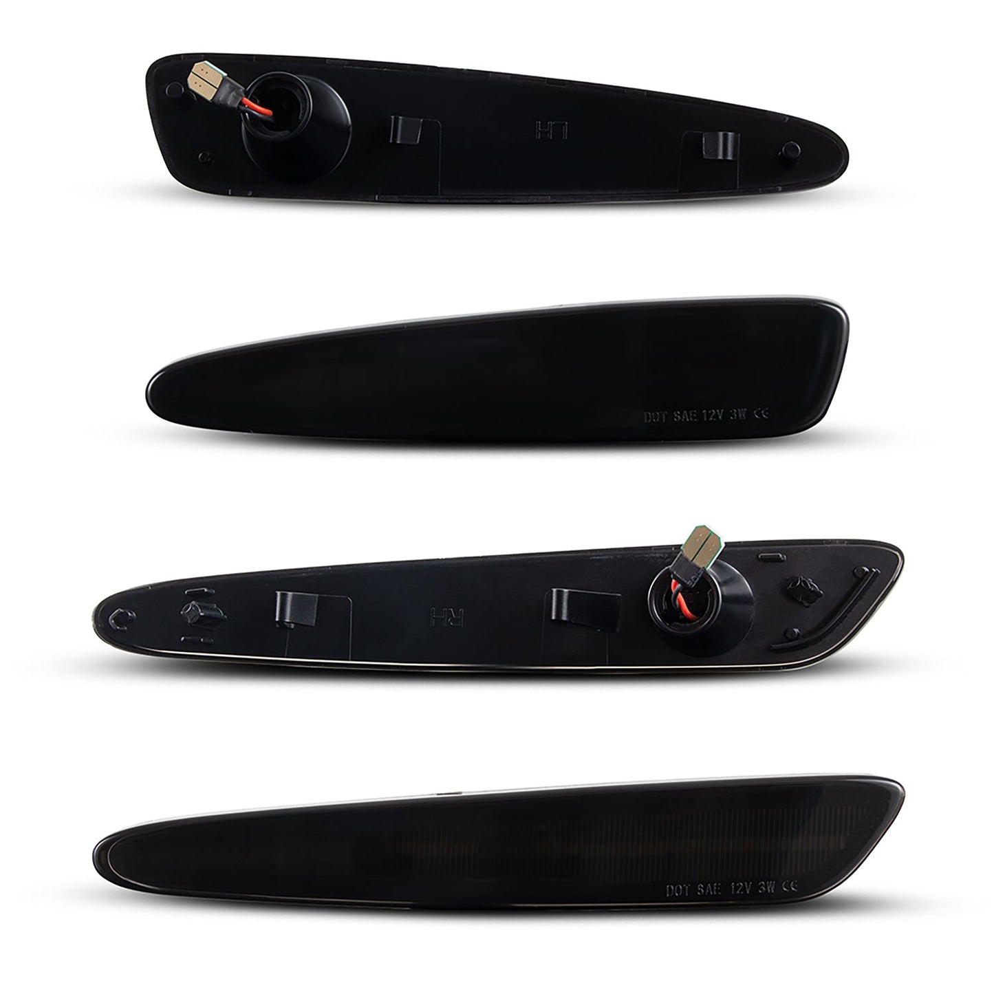 2005-2013 Chevrolet Corvette C6 Smoke White LED Side Marker