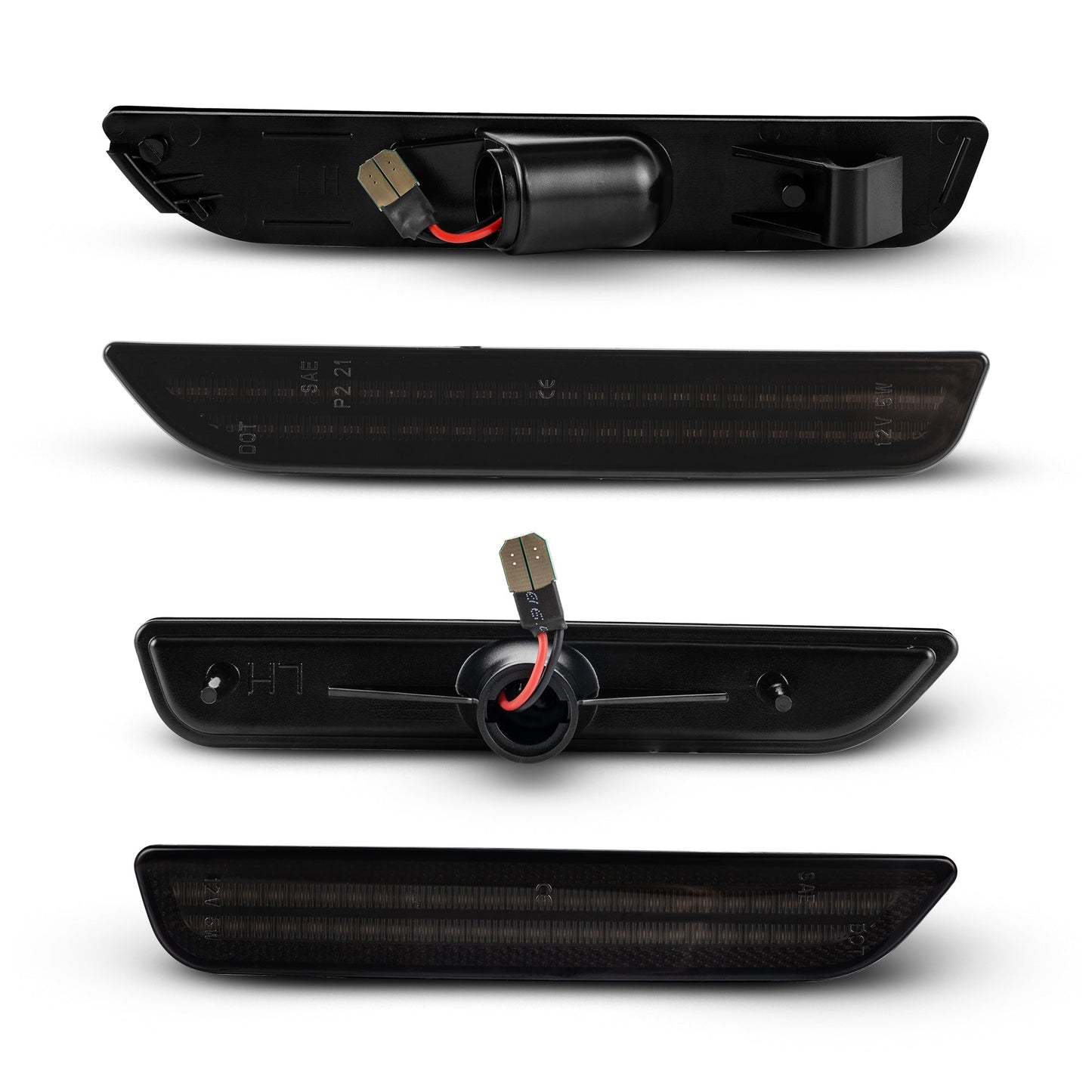 2010-2014 Ford Mustang Smoked White LED Side Markers