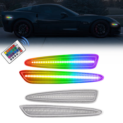 2005-2013 Chevrolet Corvette C6 RGB Clear LED Side Marker