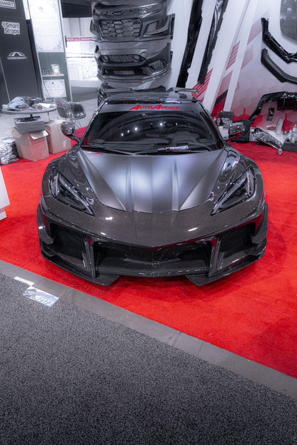 2020-2024 Corvette C8 Deluxe Wide Track Package Full Carbon Fiber Kit Bumper to Bumper