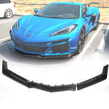 2023-2027 C8 Corvette Z06/E-Ray Type Z07 Dry Gloss Carbon Fiber Front 3pc Chin Splitter & Canards Pair