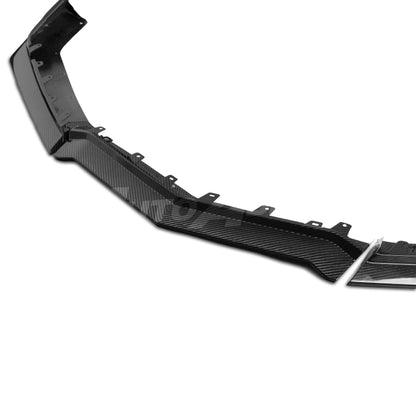 2023-2027 C8 Corvette Z06/E-Ray Type Z07 Dry Gloss Carbon Fiber Front 3pc Chin Splitter & Canards Pair