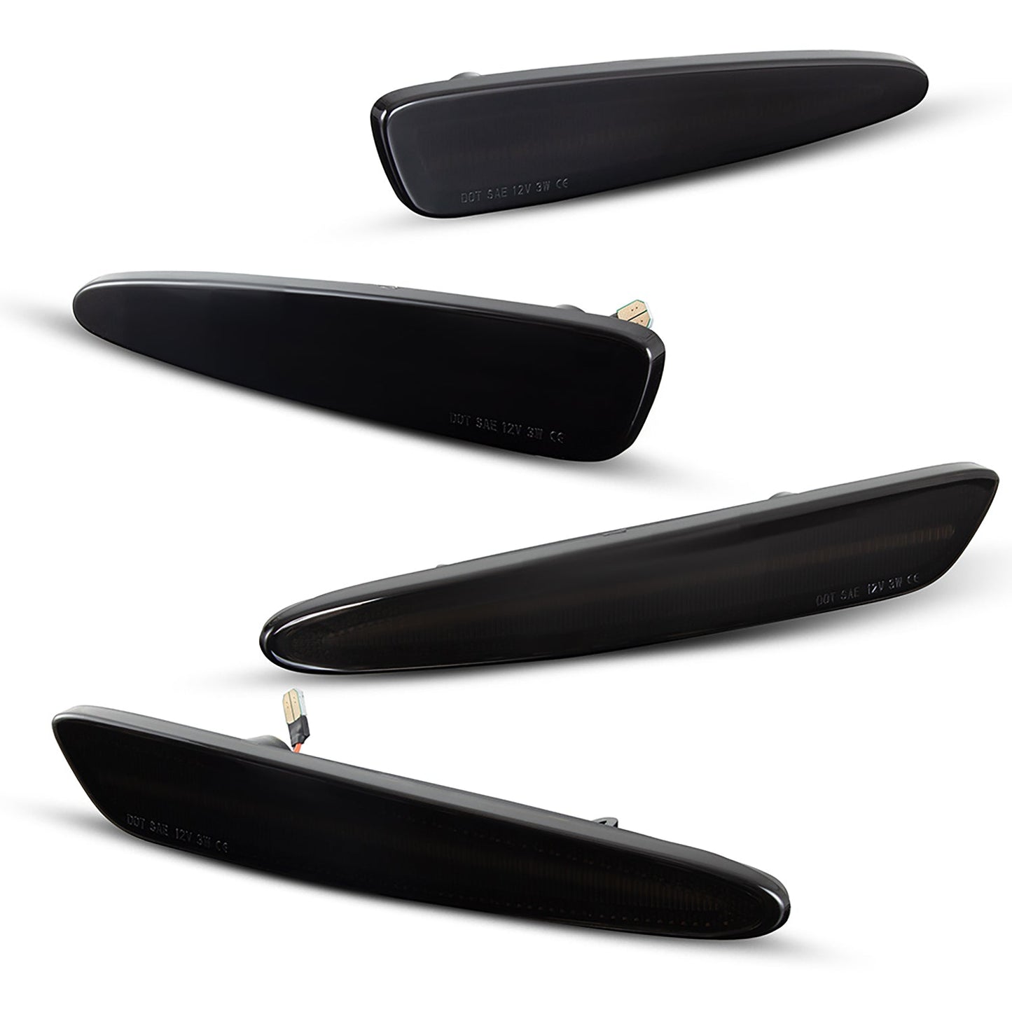 2005-2013 Chevrolet Corvette C6 Smoke White LED Side Marker