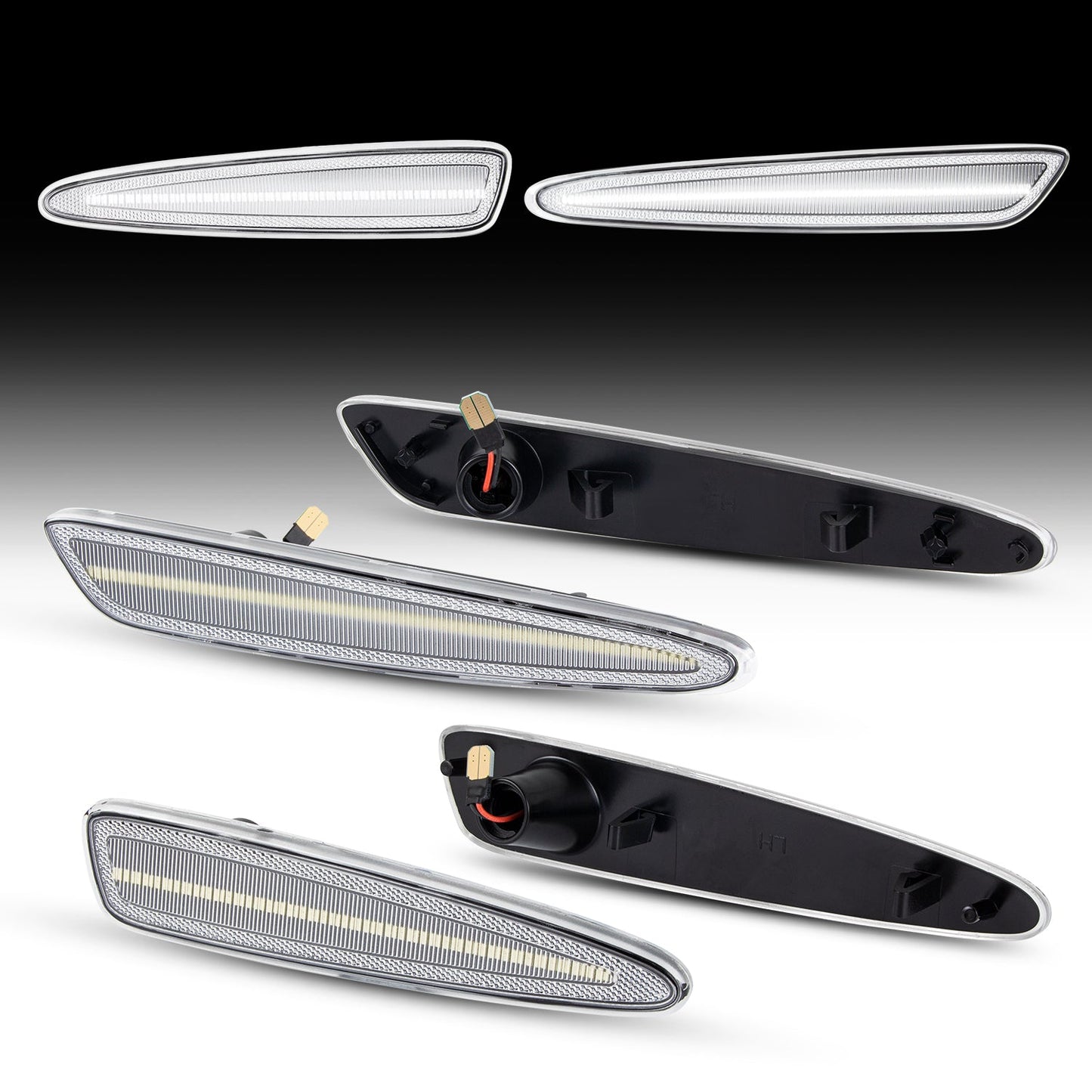 2005-2013 Chevrolet Corvette C6 Clear White LED Side Marker