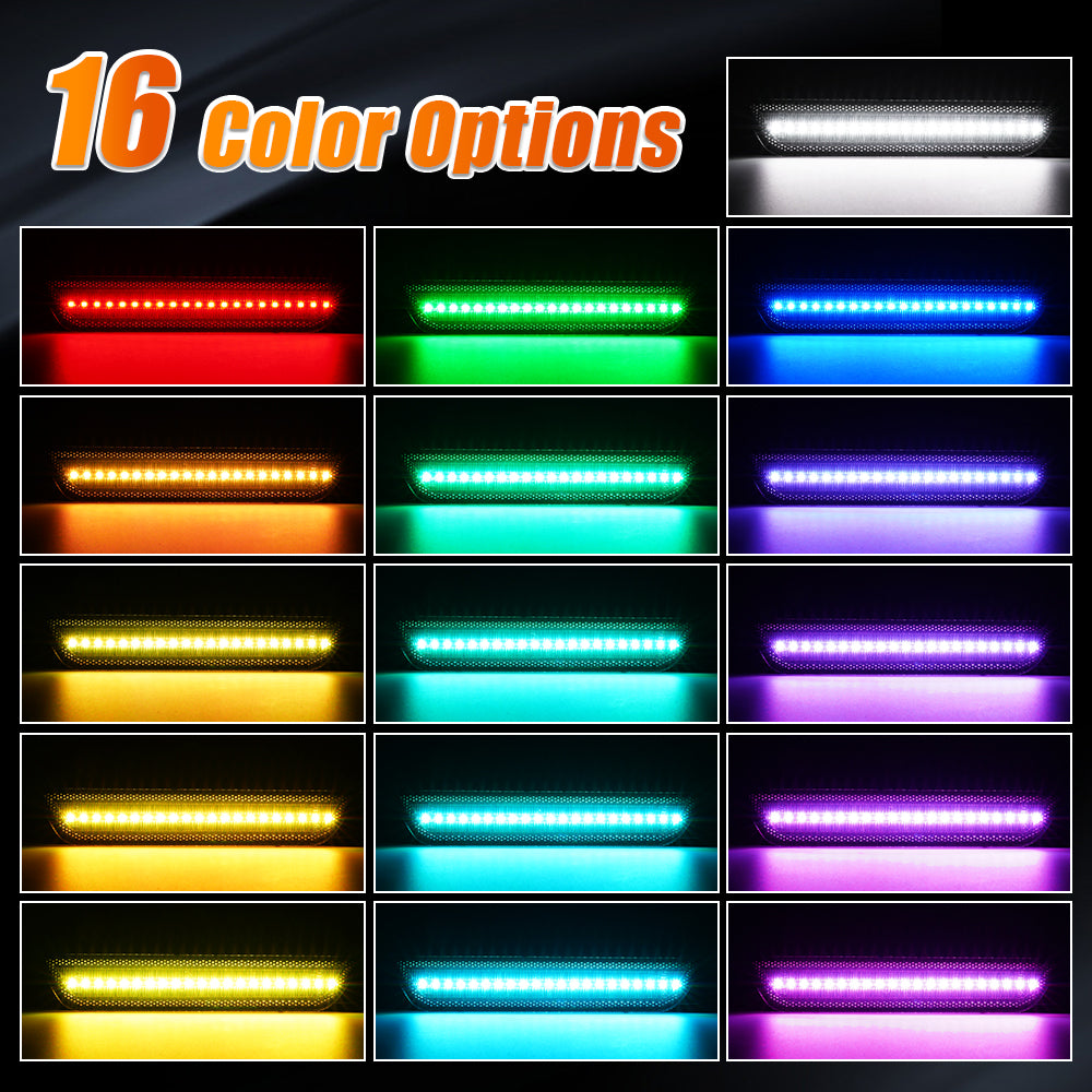 2010-2015 Chevrolet Camaro RGB Smoked LED Side Markers