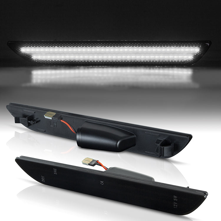 2015-2023 Mustang S550 Smoke White LED Side Marker