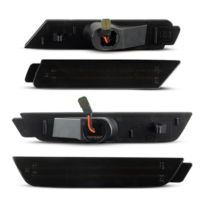 2010-2015 Chevrolet Camaro Smoked White LED Side Markers Set
