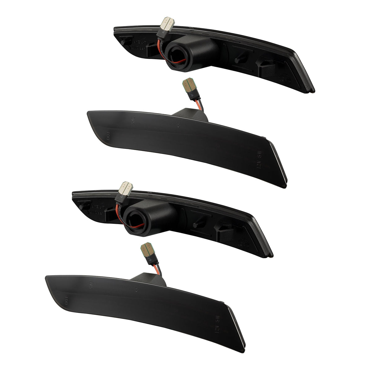 2016-2025 Chevrolet Camaro Smoked White LED Side Markers Set