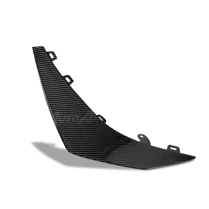 2023-2027 C8 Corvette Z06/E-Ray Type Z07 Dry Gloss Carbon Fiber Front 3pc Chin Splitter & Canards Pair