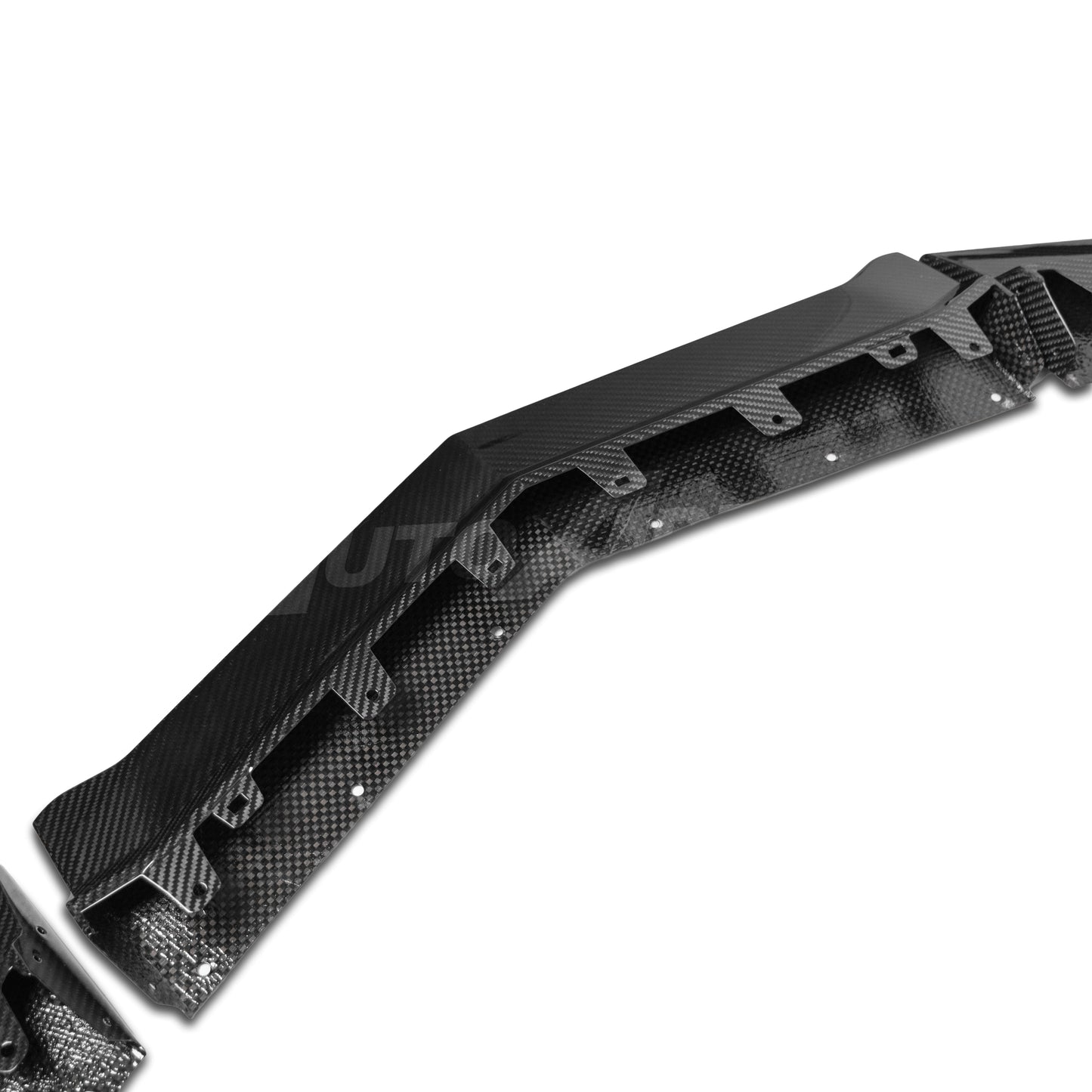 2023-2027 C8 Corvette Z06/E-Ray Type Z07 Dry Gloss Carbon Fiber Front 3pc Chin Splitter & Canards Pair