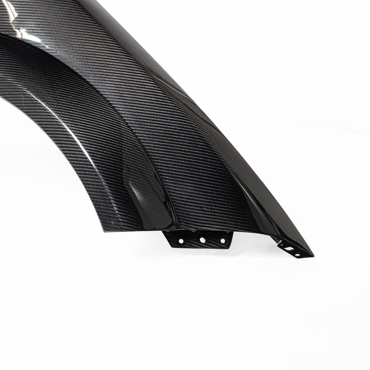 2015-2025 Dodge Charger Dry Gloss Carbon Fiber Type-Hellcat Front Fenders Widebody w/Flares 1pc