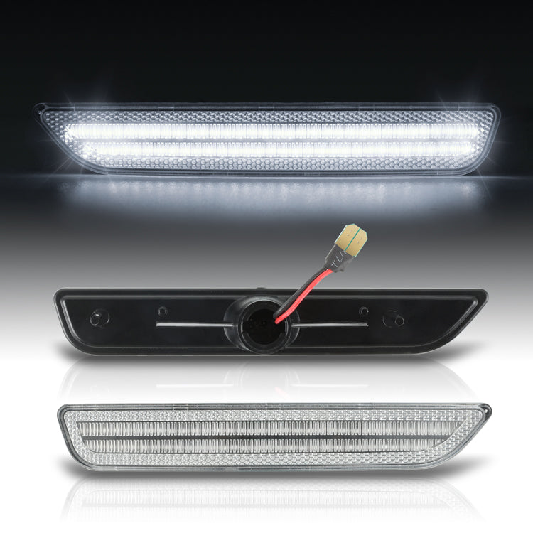 2010-2014 Ford Mustang Clear White LED Side Markers