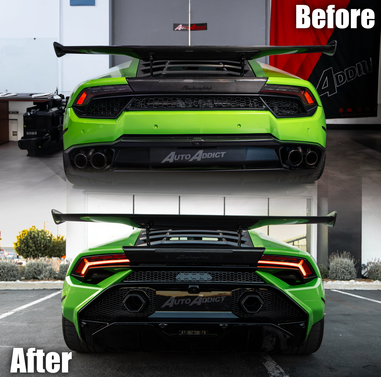 2014-2024 Lamborghini Huracan Tecnica Rear Bumper Conversion Kit