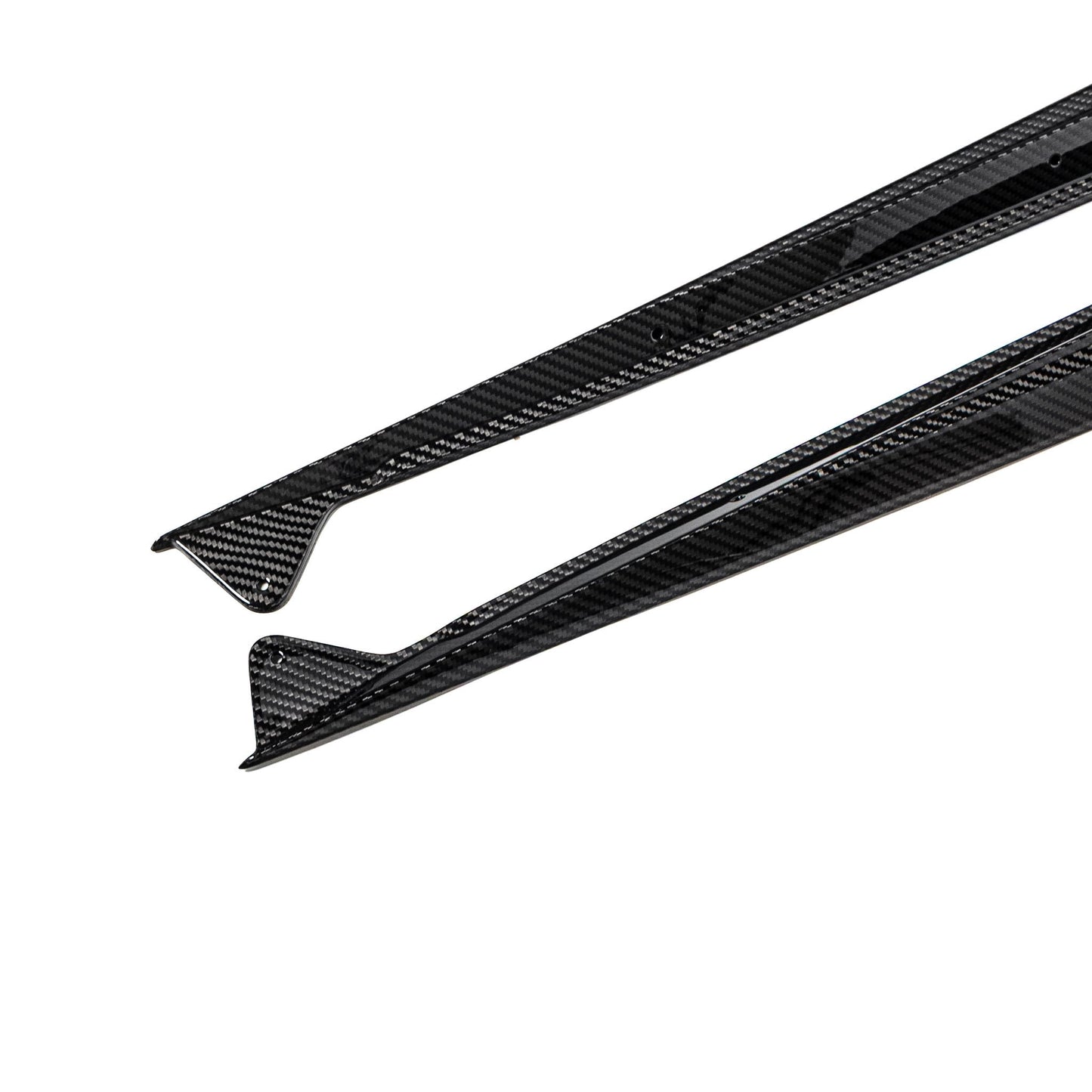 2023-2027 C8 Corvette Z06/E-Ray Type Z07 Dry Gloss Carbon Fiber Side Skirts Pair