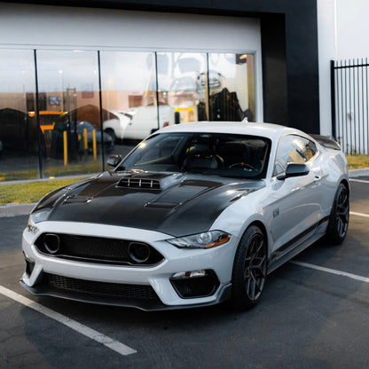 2021-2022  Ford Mustang MACH 1 Double Sided Type-OE Carbon Fiber Hood